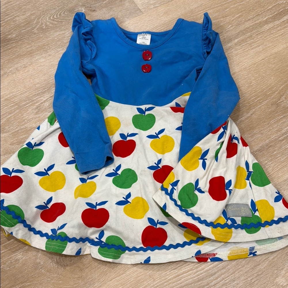 Eleanor Rose Blue and Red Ruffled Tiered Sundress
